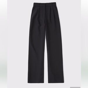 Abercrombie Sloane Tailored Ultra High Wide Leg Pants - Black